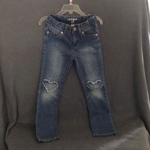 Cat & Jack Denim with Hearts on knees
